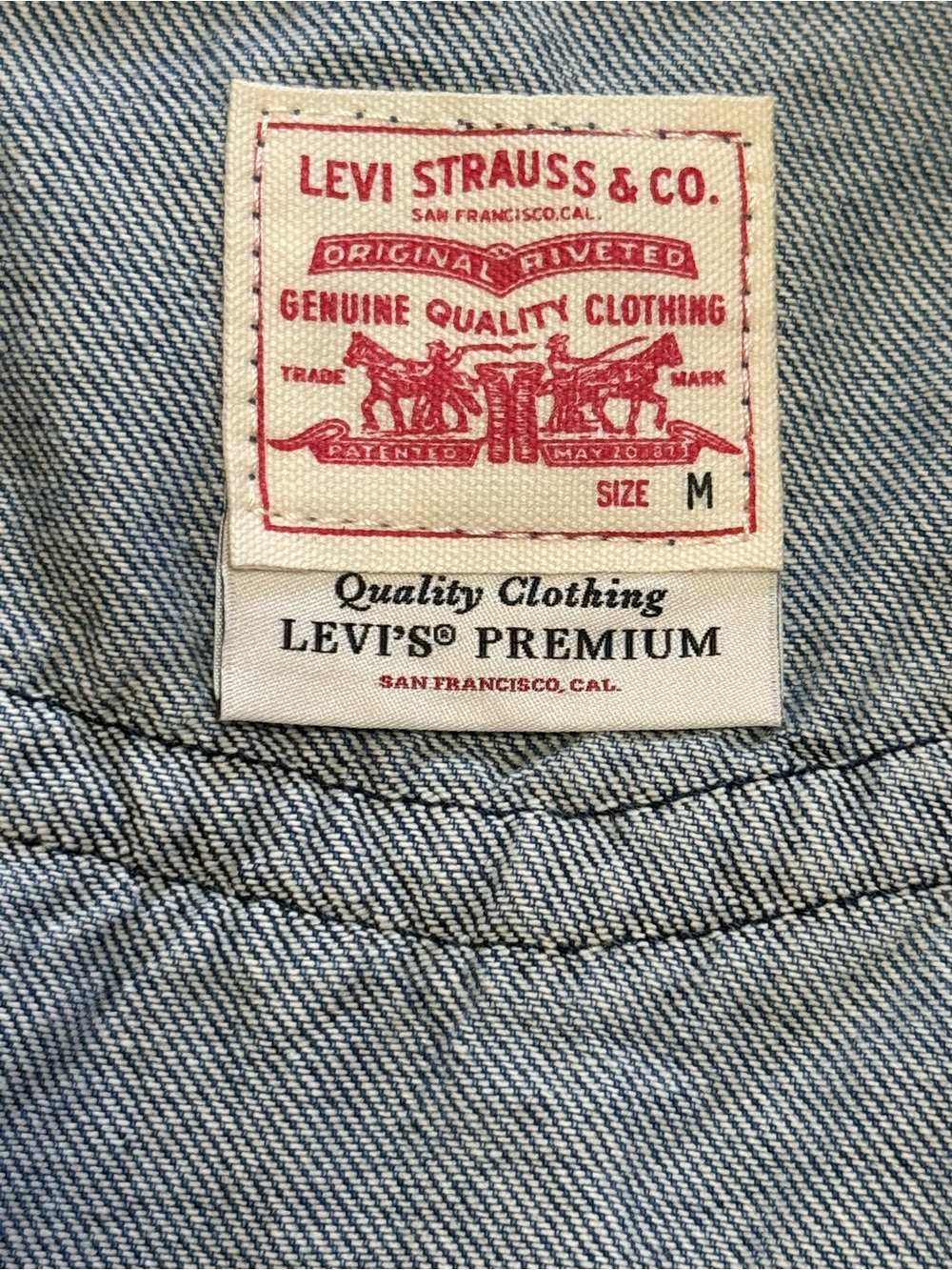 Levi's Premium Denim BRAIDED VEST Women’s Size Medium - Picture 5 of 8
